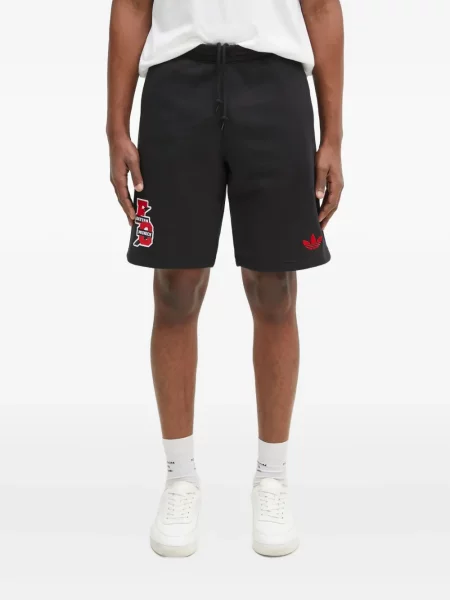 Pantaloni scurți Adidas cu broderie negru