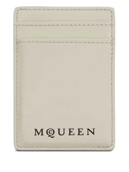 Portofel Alexander Mcqueen din piele alb