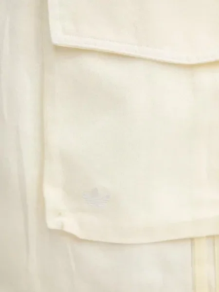 Шорти adidas Originals Cargo Jorts однотонні висока посадка бежевий