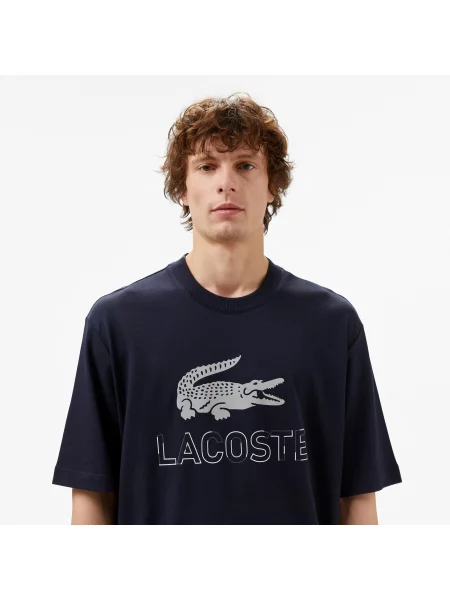Lacoste Koszulka Relaxed Fit granatowa