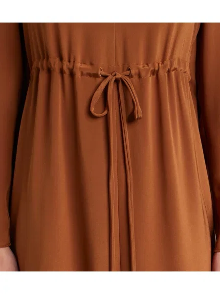 Rochie midi Max Mara din satin maro