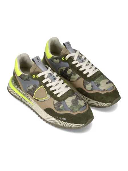 Buty do biegania Philippe Model skórzane do biegania zielone