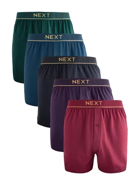Next Boxeri bleumarin / verde închis / mov mură / roşu închis negru