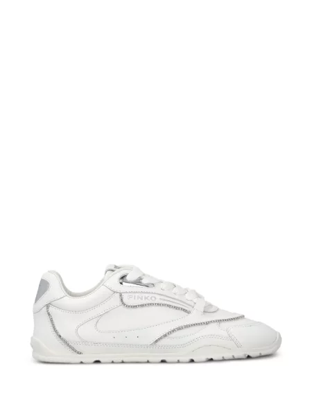 Sneakerși Pinko din piele alb