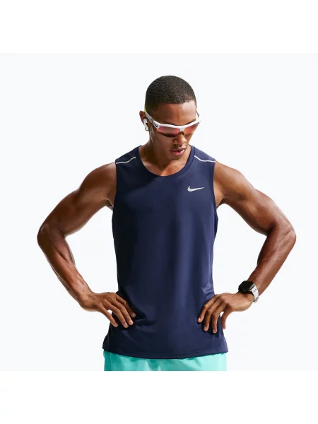 Tricou de alergare pentru bărbați Nike Miler Dri-Fit midnight navy