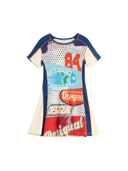 Desigual Rochie bleumarin / roșu alb
