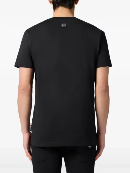 Tricou Philipp Plein cu decolteu rotund negru