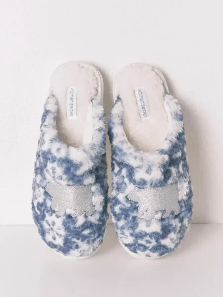 Pantofle women'secret DAILY ICE modrá
