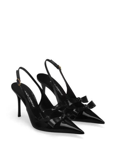 Pantofi cu toc Dolce & Gabbana slingback negru