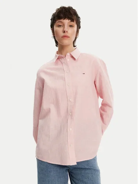 Tommy Jeans Cămașă roz