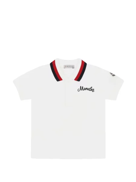 Koszulka polo dziecięca Moncler Enfant biała