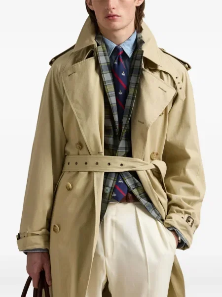 Πλεκτή μακρύς φόρεμα σε στυλ πουκάμισου Polo Ralph Lauren με halter λαιμόκοψη λευκό