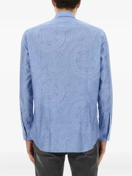 Cămașă Etro cu model paisley albastru