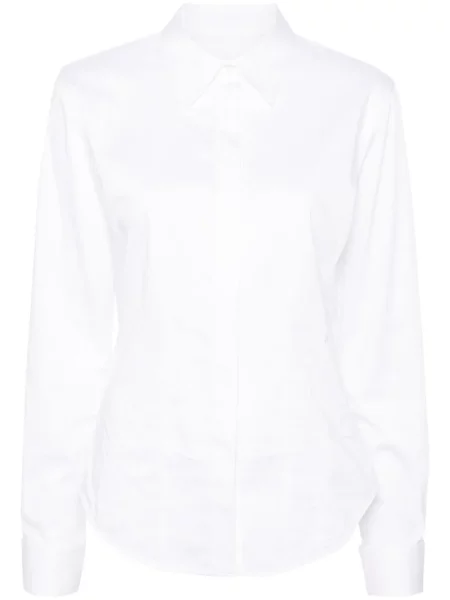 Cămașă Helmut Lang clasică din poplin alb