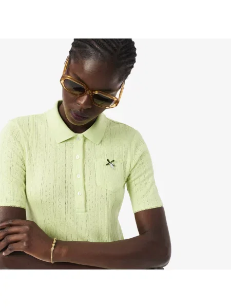 Lacoste Koszulka Polo Slim Fit Zielony żółta