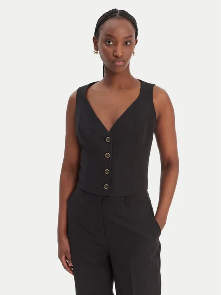Guess Vestă elegantă negru