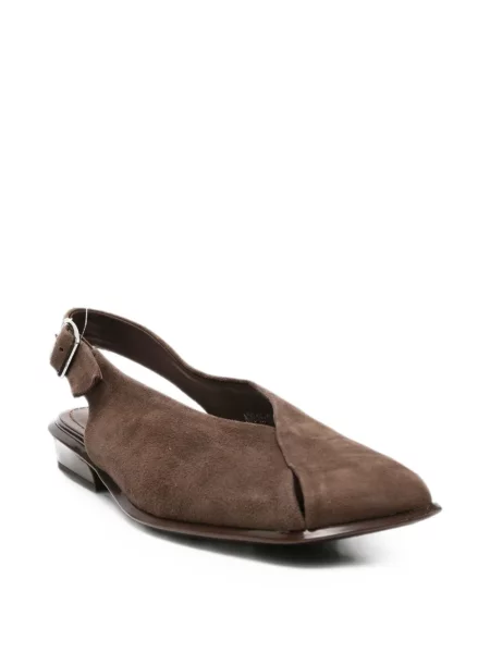 Pantofi loafer Sergio Moretti Firenze cu cataramă slingback maro