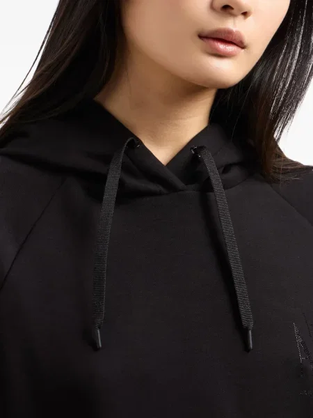 Hanorac cu glugă Armani Exchange cu imagine negru