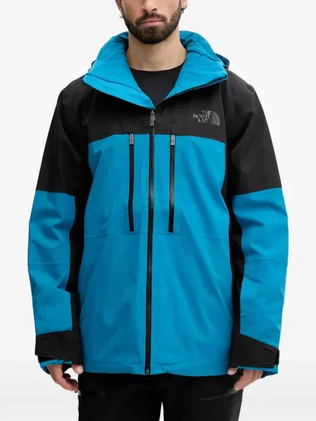 Geacă The North Face cu glugă albastru