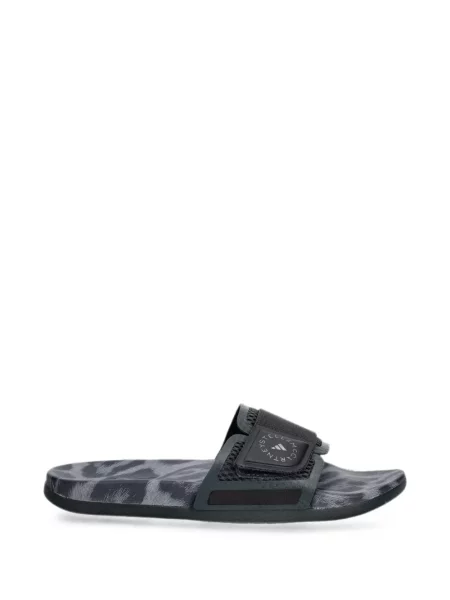 Papuci Adidas By Stella Mccartney cu imagine cu model leopard cu bretele negru