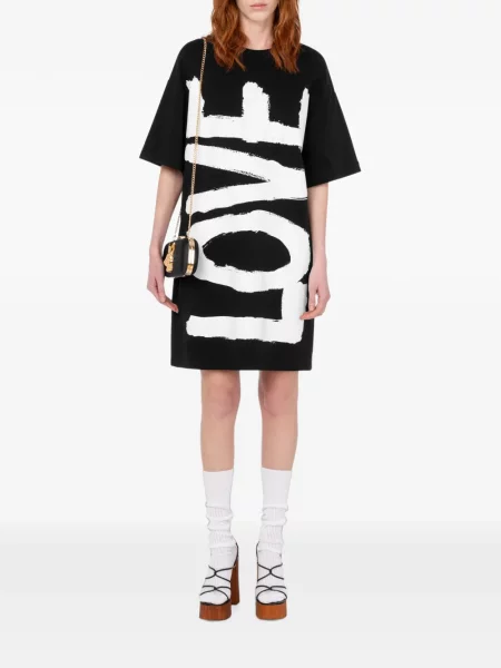 Rochie Love Moschino din jerseu negru