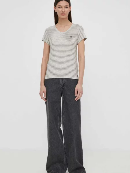 G-Star kratka majica Stripe eyben slim v t siva
