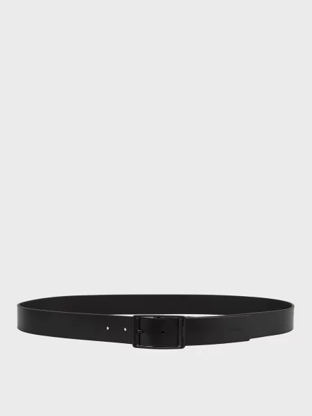 Шкіряний повсякденний ремінь Calvin Klein чорний