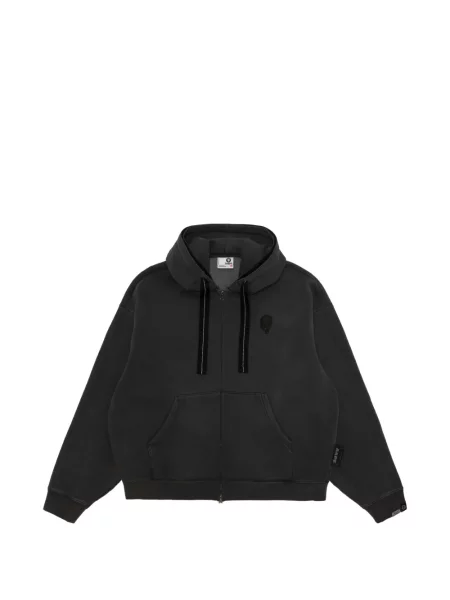 Hoodie Aape By *a Bathing Ape® με αυτόγραφο με γούνα μαύρο