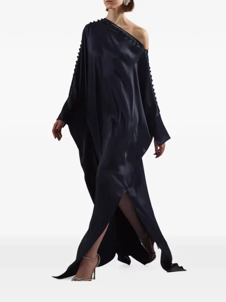 Rochie maxi Taller Marmo din satin albastru