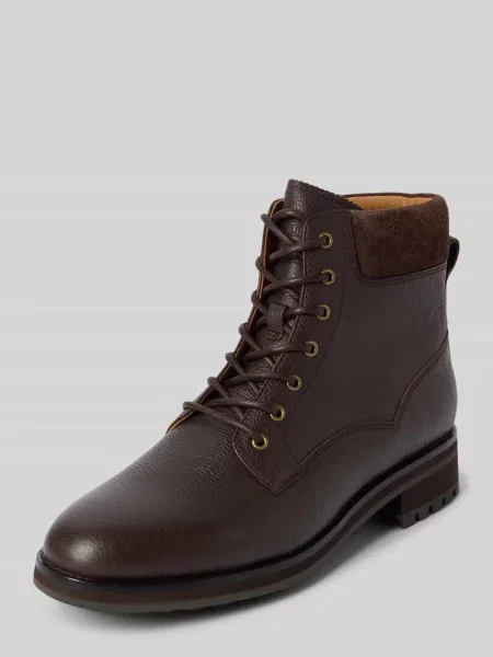 Buty ze skóry bydlęcej z profilowaną podeszwą model ‘BRYSON’ Polo Ralph Lauren brązowe