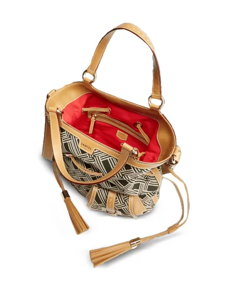 Geantă bucket Lancel cu imprimeu geometric