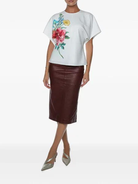 Bluză Ted Baker cu model floral cu imagine alb