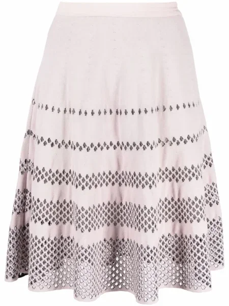 Áčkové sukně Christian Dior Pre-owned s perforací fialové
