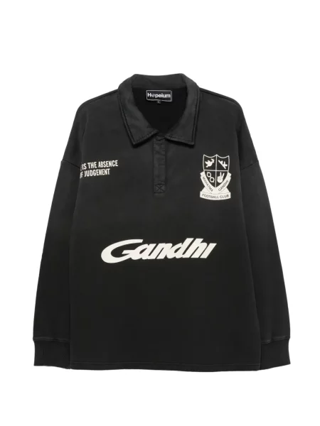 Gulerat tricou polo Hopeium cu imagine maro