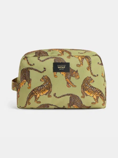 WOUF kosmetyczka Avo Leopard zielona