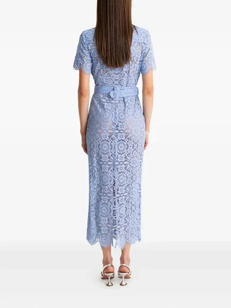Rochie midi Moos Studio din dantelă până la genunchi de costum albastru