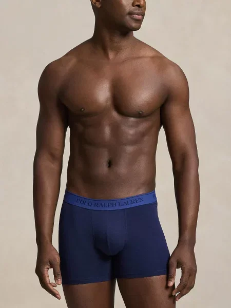 Polo Ralph Lauren Boxerky modrá / námornícka modrá / smaragdová / tmavooranžová čierna