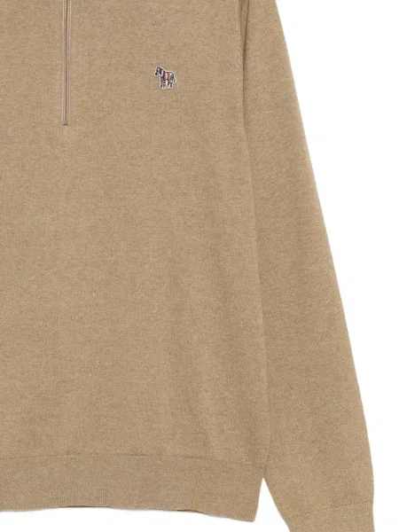 Pulover Ps Paul Smith de jumătate de fermoar maro
