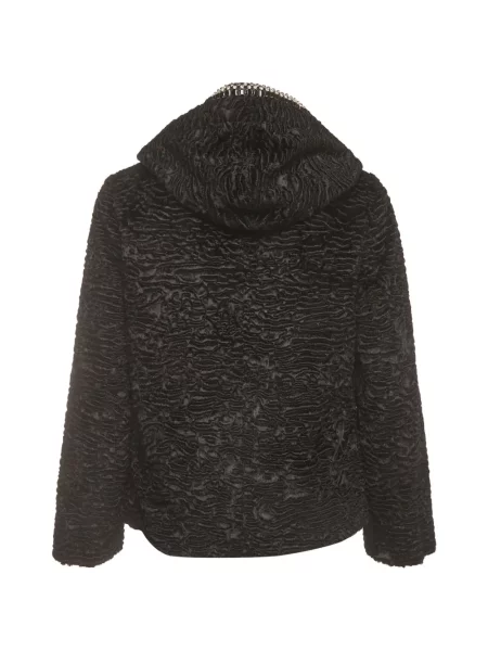 Geacă Max Mara cu glugă negru
