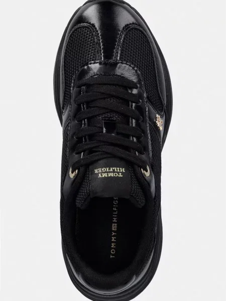 Tommy Hilfiger MODERN RUNNER SHINY LEATHER маратонки дамски черно