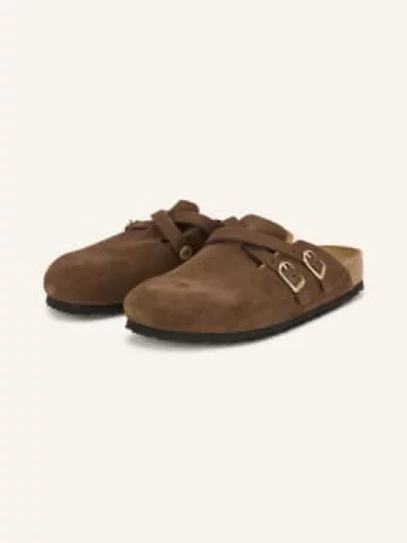 Birkenstock Pantofle Blair D-Buckle tmavě / zlatá hnědá