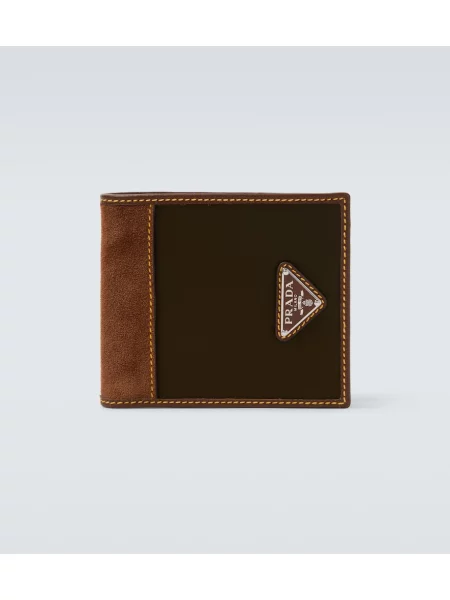 Usnjena denarnica Prada rjava