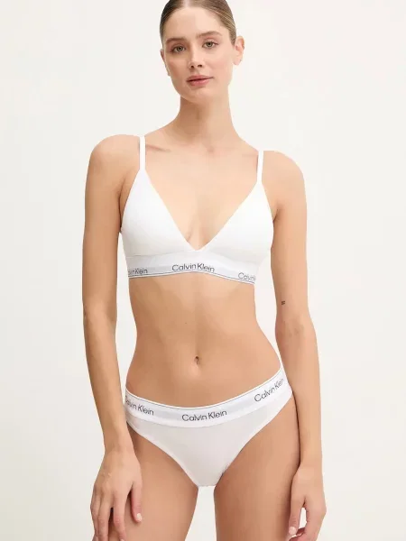 Calvin Klein Underwear Podprsenka svetlosivá / čierna biela