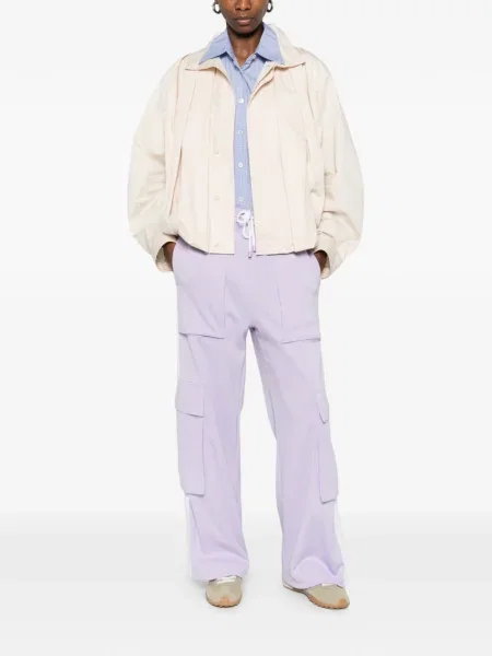 Pantaloni Loewe cu broderie violet