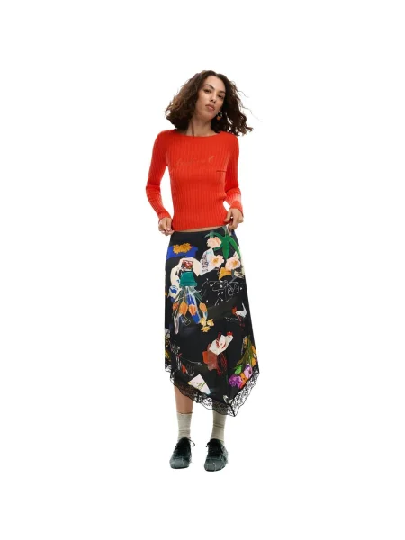 Desigual Fustă mai multe culori negru