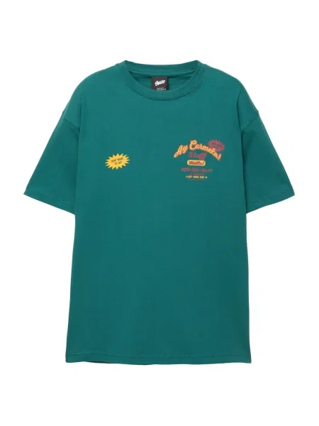 Pull&Bear Tricou AY CARMELA galben închis / verde smarald / roșu vin alb