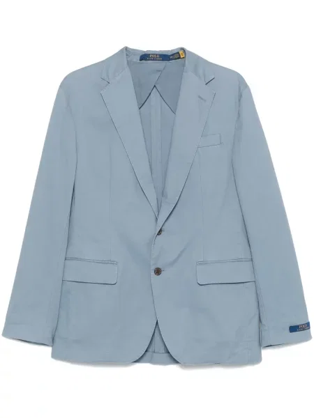 Bluza Polo Ralph Lauren z nadrukiem w kratkę dwurzędowa niebieska