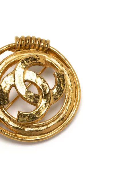 Brož Chanel Pre-owned zlatá