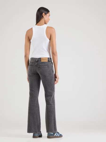 HUGO Džínsy Gelissa sivý denim biela