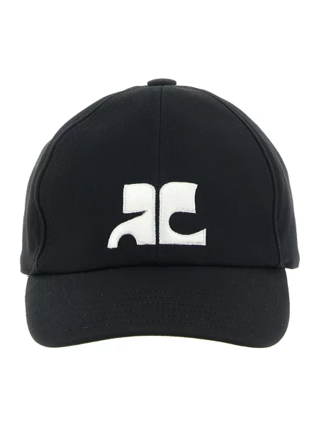 Czapka z daszkiem Courreges z logo czarna